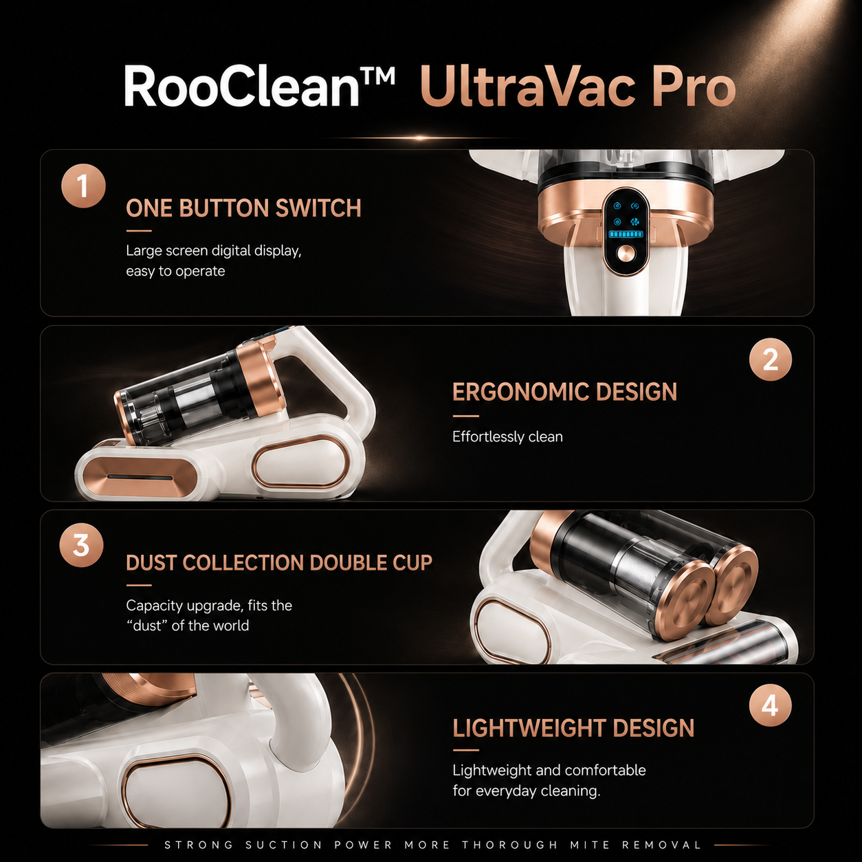 RooClean™ UltraVac Pro – UV Mattress Vacuum Cleaner